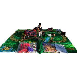 Chelful Pony World Vintage Equestrian Jumping Playset Mat Doll Horses Dog